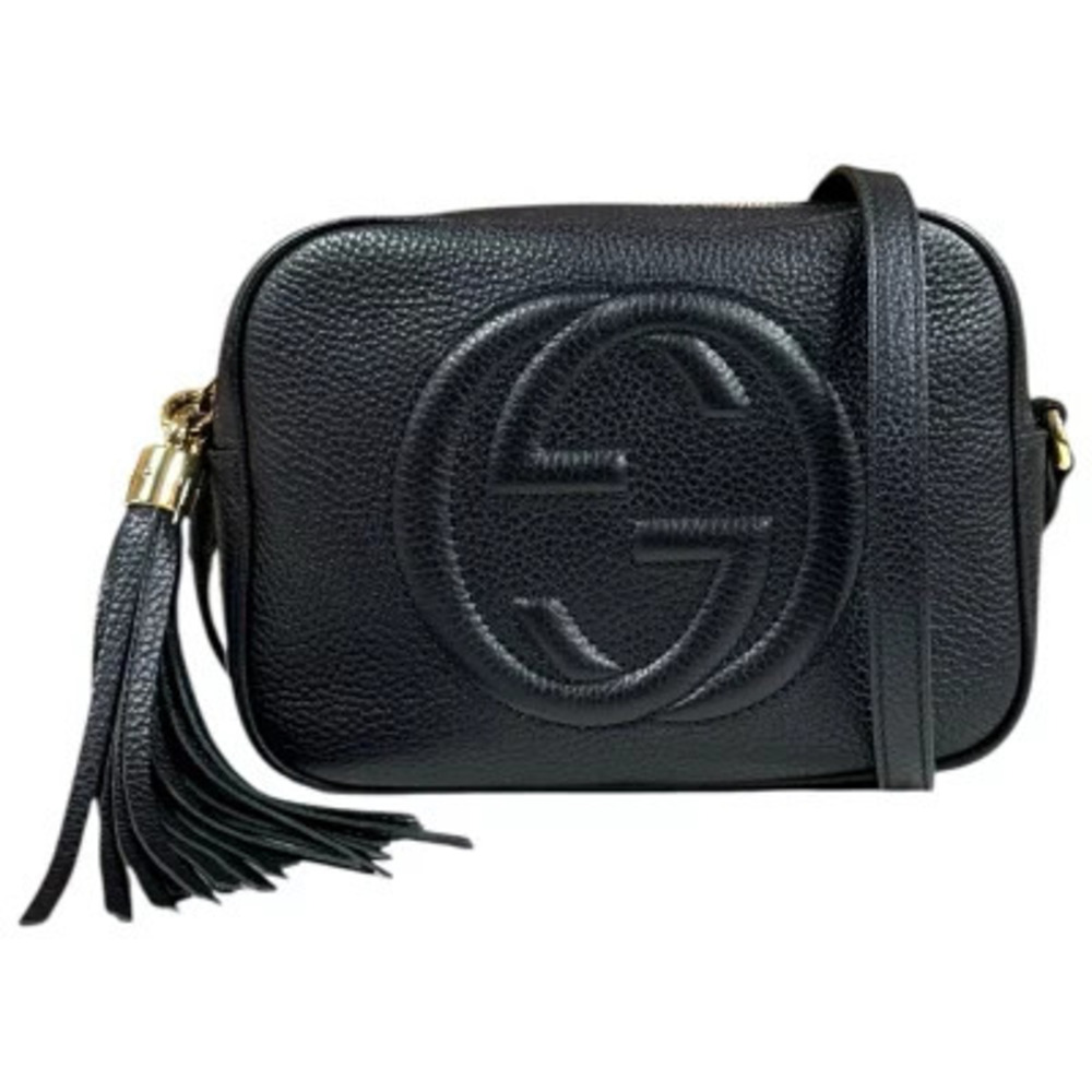 Gucci Disco Bag Soho Shoulder Leather Black